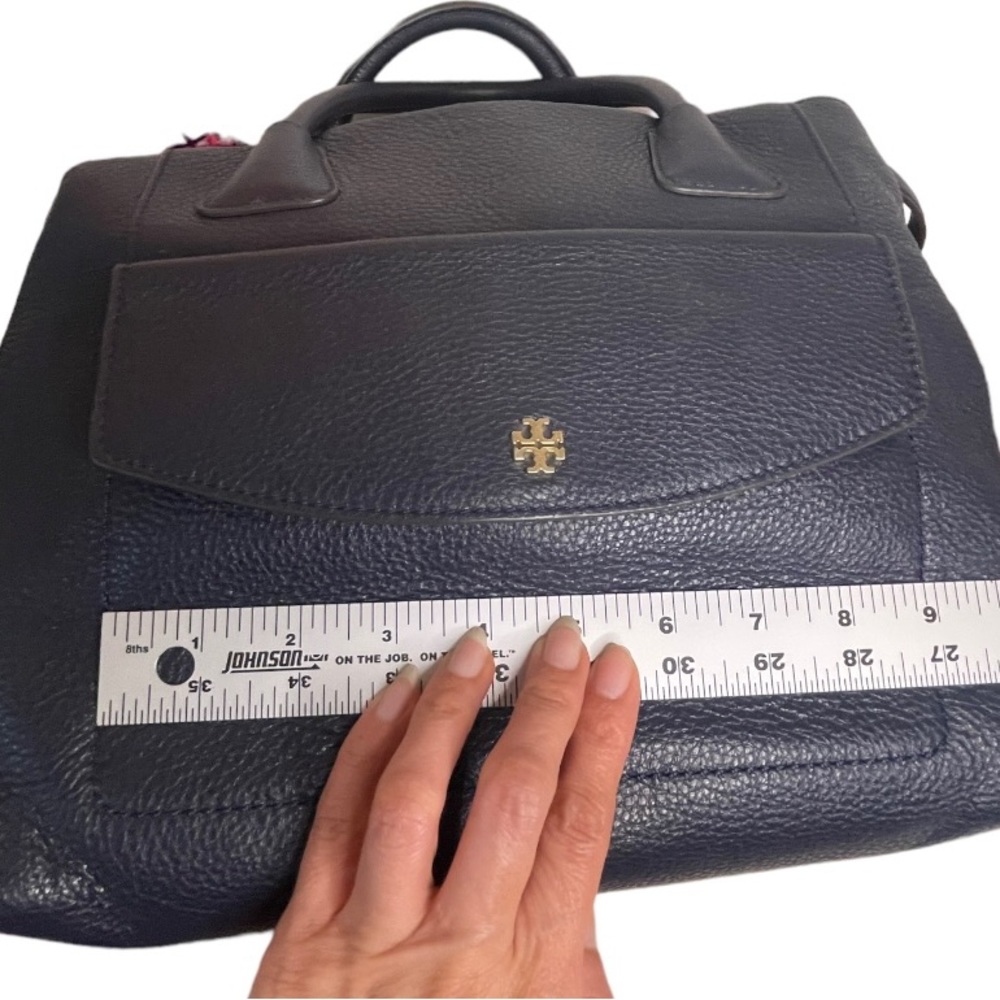 Tory Burch Navy Blue Pebbled Leather Handheld/Shoulder Bag Crossbody - Picture 9 of 15